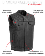 Load image into Gallery viewer, Downside Men's Motorcycle Leather Vest
