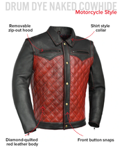 Load image into Gallery viewer, Redstrike Men’s Motorcycle Leather Jacket
