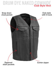 Load image into Gallery viewer, Badlands Men's Motorcycle Leather Vest
