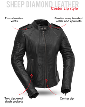 Load image into Gallery viewer, Biker - Women's Motorcycle Leather Jacket
