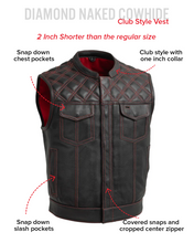 Load image into Gallery viewer, Upside Perforated Men's Club Style Leather Vest
