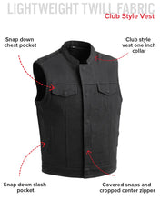 Load image into Gallery viewer, Havoc Men's Motorcycle Twill Vest
