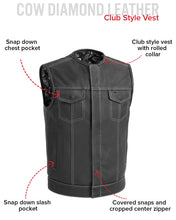 Load image into Gallery viewer, Bandit Men's Leather Motorcycle Vest
