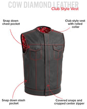 Load image into Gallery viewer, Bandit Men's Leather Motorcycle Vest
