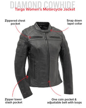 Load image into Gallery viewer, Targa - Women's Motorcycle Leather Jacket
