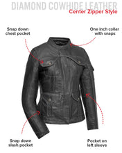 Load image into Gallery viewer, Outlander - Women's Motorcycle Leather Jacket
