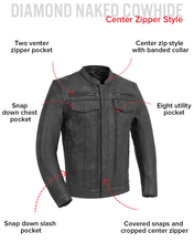 Load image into Gallery viewer, Raider Men's Motorcycle Leather Jacket
