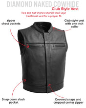 Load image into Gallery viewer, Lowrider Men's Motorcycle Leather Vest
