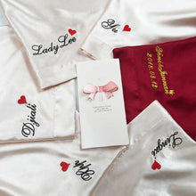 Load image into Gallery viewer, Custom Satin Bridesmaid Robes – Personalized with Name, Title, or Date | Wedding Party Gifts
