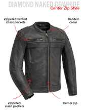 Load image into Gallery viewer, Nemesis Men's Motorcycle Leather Jacket
