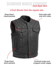 Load image into Gallery viewer, Upside Men's Club Style Leather Vest
