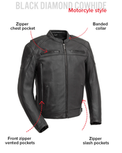 Load image into Gallery viewer, Chaos - Men's Leather Motorcycle Jacket
