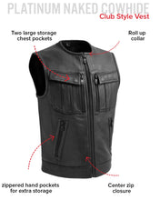 Load image into Gallery viewer, Unbeatable Men's Motorcycle Leather Vest
