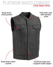 Load image into Gallery viewer, Hotshot Men's Motorcycle Leather Vest
