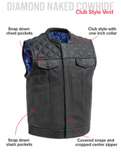 Load image into Gallery viewer, Downside Men's Motorcycle Leather Vest
