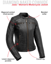 Load image into Gallery viewer, Jada - Women's Motorcycle Leather Jacket
