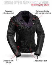 Load image into Gallery viewer, Iris - Women's Motorcycle Leather Jacket
