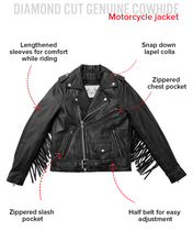 Load image into Gallery viewer, Lesley - Women's Motorcycle Leather Jacket - BHBR
