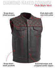 Load image into Gallery viewer, Downside Men's Motorcycle Leather Vest
