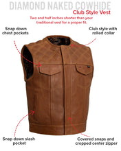 Load image into Gallery viewer, Timber Men's motorcycle leather vest (limited edition)
