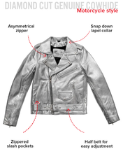Load image into Gallery viewer, Deirdre - Women's BHBR Motorcycle Leather Jacket
