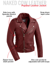Load image into Gallery viewer, Popstar Women's  Motorcycle Leather Jacket
