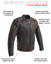 Load image into Gallery viewer, Crusader Men's Motorcycle Leather Jacket
