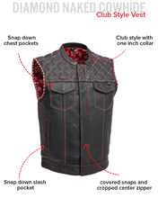 Load image into Gallery viewer, Sinister - Men's Motorcycle Leather Vest
