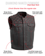 Load image into Gallery viewer, Upside Men's Club Style Leather Vest
