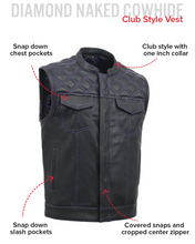 Load image into Gallery viewer, Downside Men's Motorcycle Leather Vest
