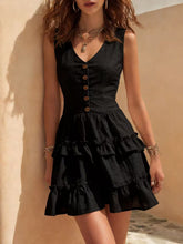 Load image into Gallery viewer, Women's Sleeveless Linen Button-Up Midi Dress
