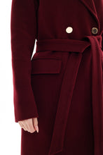 Load image into Gallery viewer, Denise Cashmere Blend Overcoat in Bordeaux
