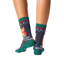 Load image into Gallery viewer, Meowy Christmas Non-Skid Slipper
