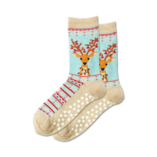 Load image into Gallery viewer, Fuzzy Reindeer Non-Skid Slipper
