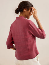 Load image into Gallery viewer, 100% Linen Hand Button Fitted Jacket AMELIA
