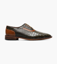 Load image into Gallery viewer, Stacy Adams RICCARDI Olive Multi Plain Toe Oxford WIDE WIDTH
