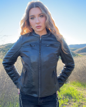 Load image into Gallery viewer, Supastar - Womens Motorcycle Leather Jacket
