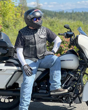 Load image into Gallery viewer, Hornet Perforated Men's Club Style Leather Vest

