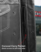 Load image into Gallery viewer, Downside Men's Motorcycle Leather Vest
