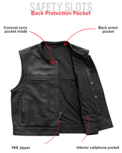 Load image into Gallery viewer, Lowrider Perforated Men's Leather Vest
