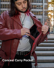 Load image into Gallery viewer, Fillmore Men's Motorcycle Leather Jacket
