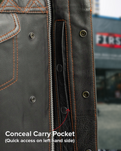 Load image into Gallery viewer, Downside Men's Motorcycle Leather Vest
