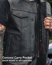 Load image into Gallery viewer, Sharp Shooter Men's Motorcycle Leather Vest
