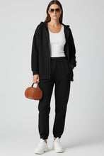 Load image into Gallery viewer, Women's Wide-Rib Knit Zip Hoodie &amp; Jogger Pants Set
