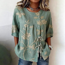 Load image into Gallery viewer, Women's Floral 3D Print Pullover Top – Loose Fit Elegant Casual S to 3XL
