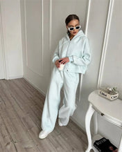 Load image into Gallery viewer, Women’s Sportswear Set Solid Color Cardigan Set
