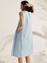 Load image into Gallery viewer, 100% Linen Sleeveless Dress SIENNA

