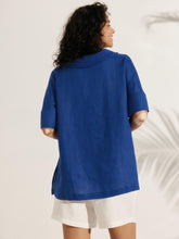 Load image into Gallery viewer, Linen V Neck Short Sleeve Shirt PENNY
