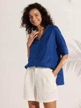 Load image into Gallery viewer, Linen V Neck Short Sleeve Shirt PENNY
