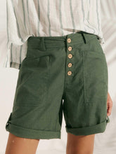 Load image into Gallery viewer, Linen Button-Fly Quarter Shorts LUCY
